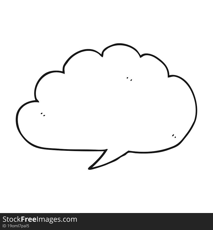 Carton Cloud Speech Bubble