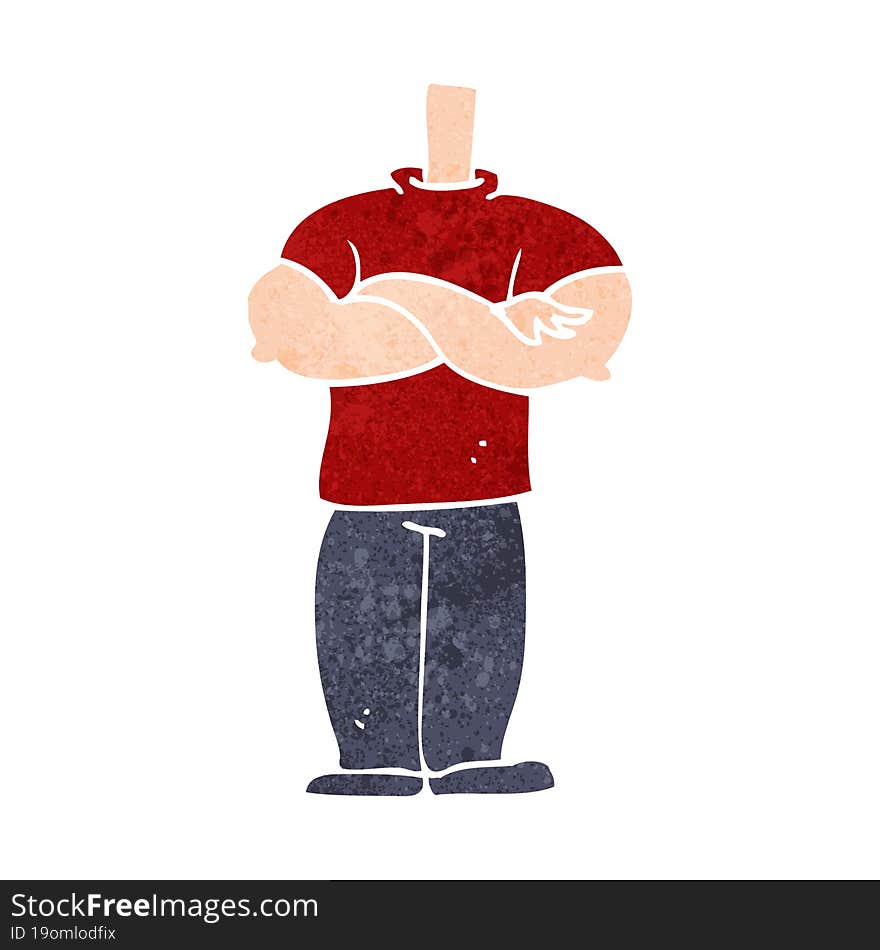 cartoon body with folded arms (mix and match cartoons or add own photos