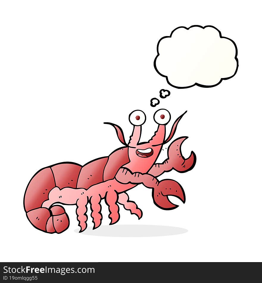 Thought Bubble Cartoon Lobster