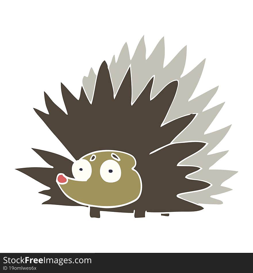 cartoon doodle spiky hedgehog