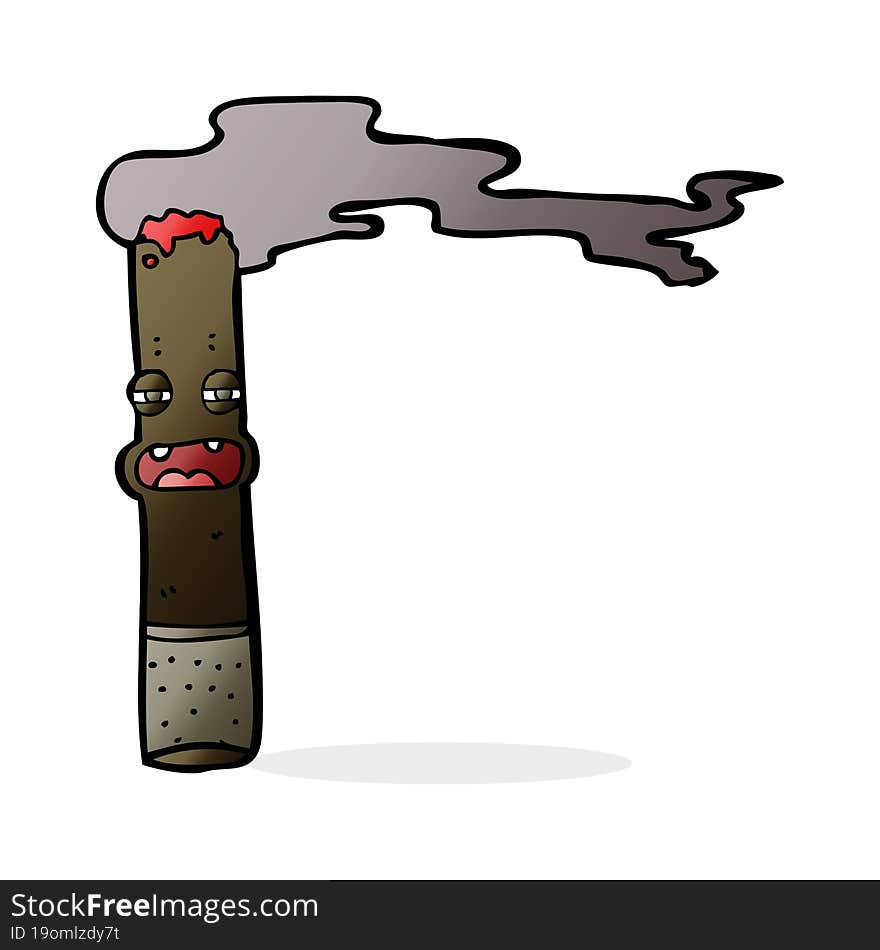 Cartoon Cigar Character