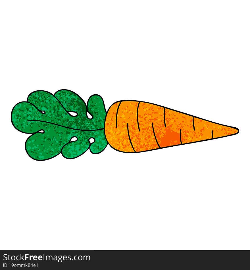 quirky hand drawn cartoon carrot