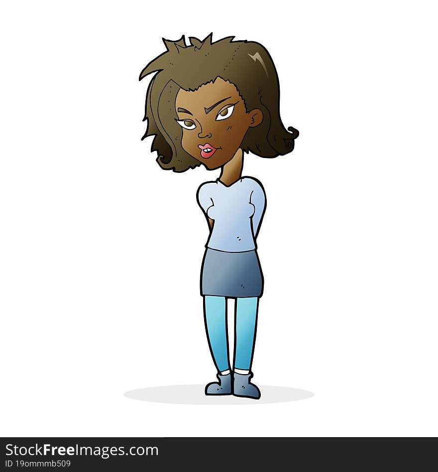 cartoon woman