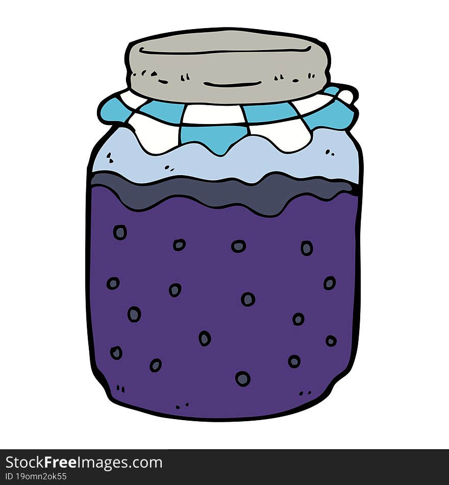 cartoon jam jar