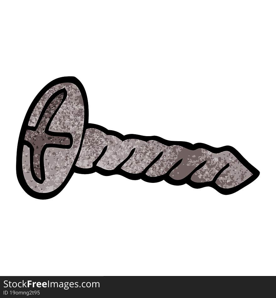 cartoon doodle metal screw