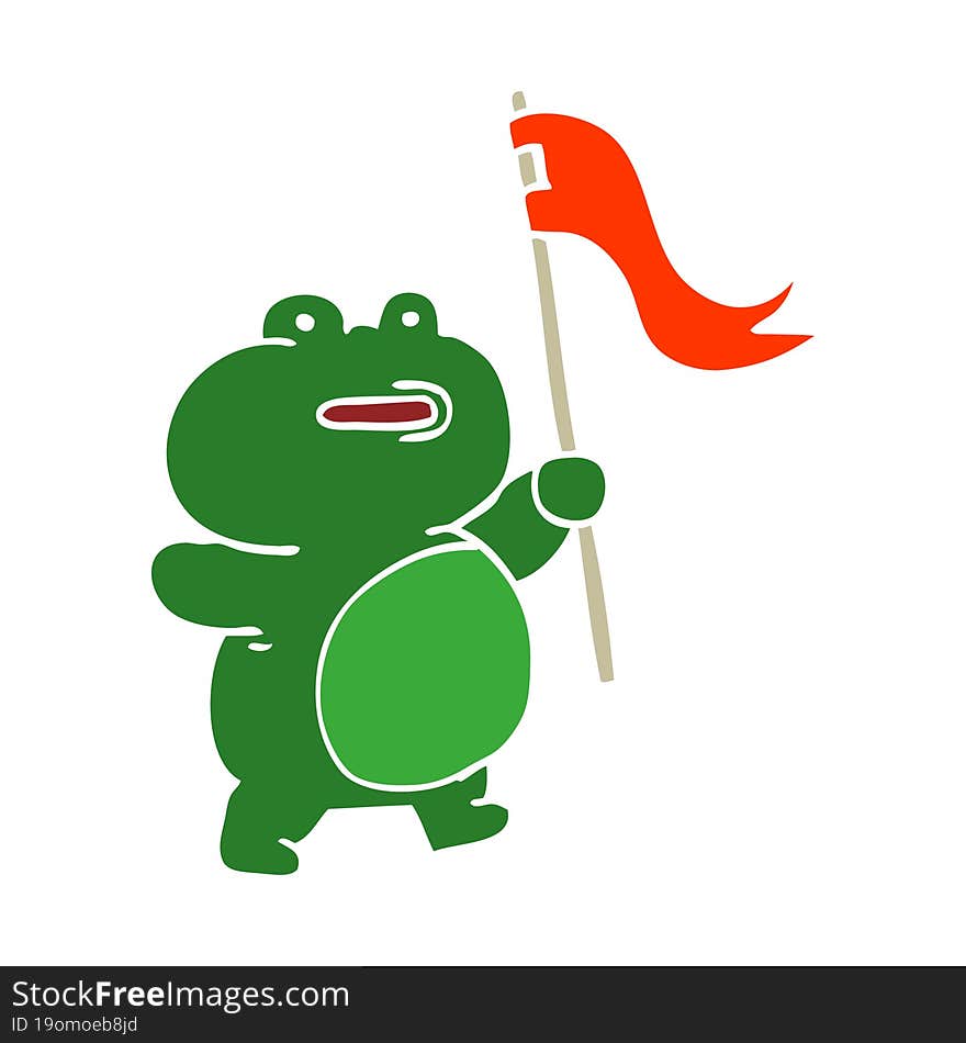 funny cartoon doodle frog