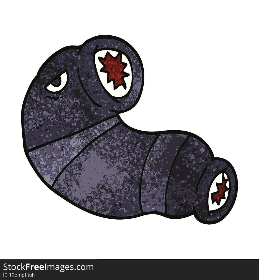 cartoon doodle monster leech