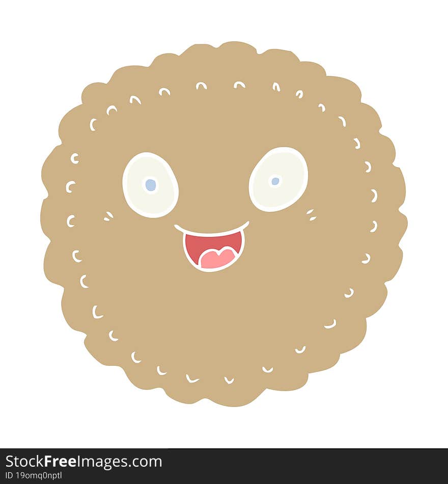 flat color style cartoon biscuit