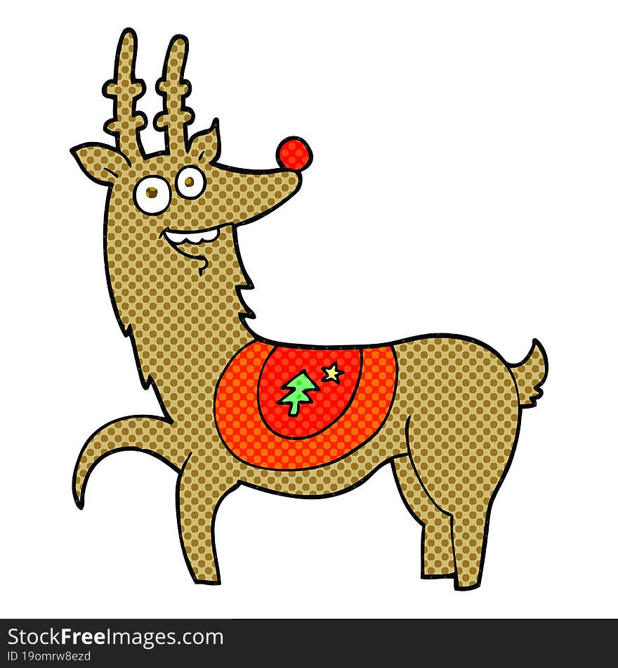 cartoon christmas reindeer