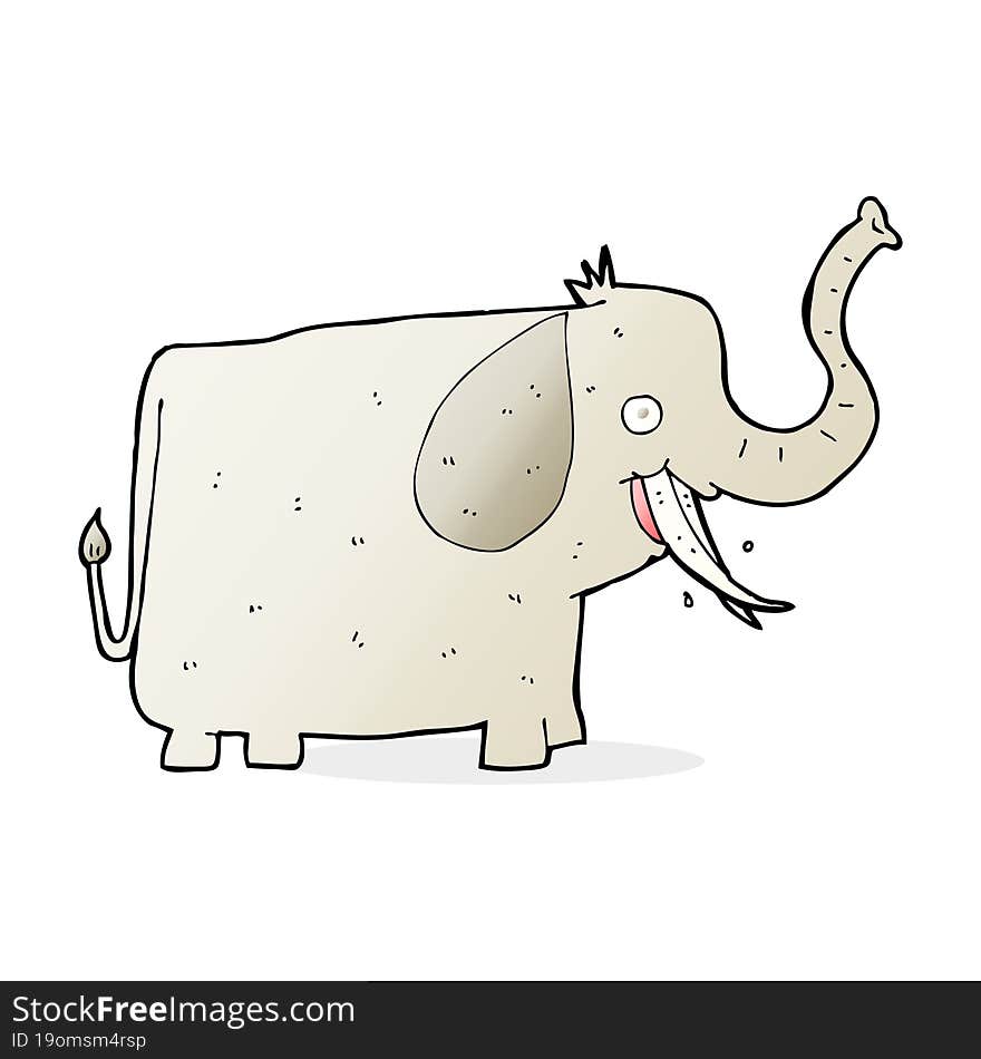 cartoon happy elephant