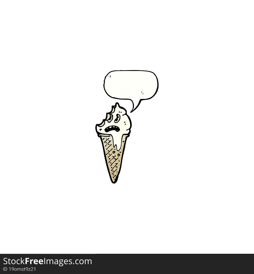 ice cream cartoon character