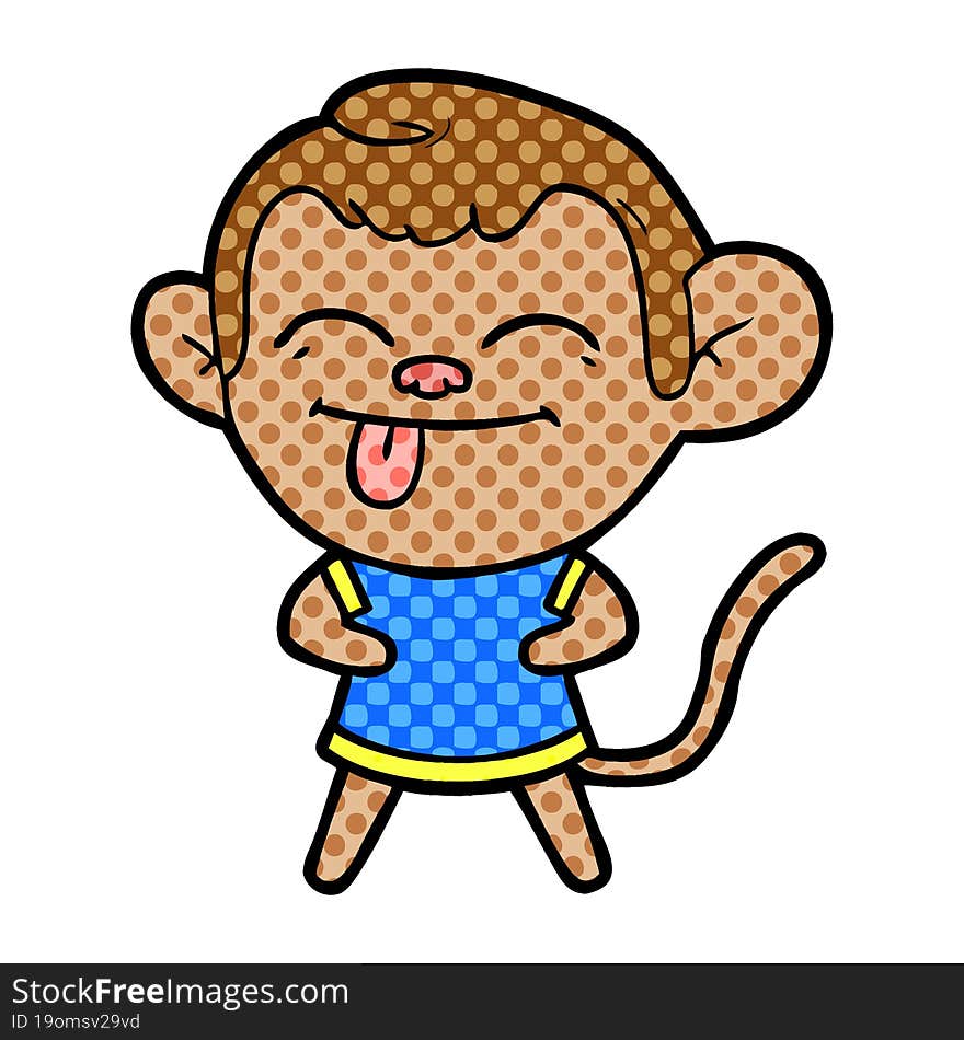 funny cartoon monkey. funny cartoon monkey