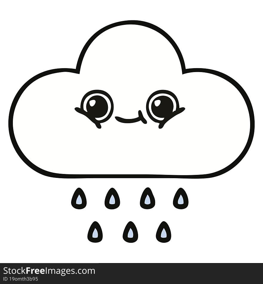 Cute Cartoon Rain Cloud