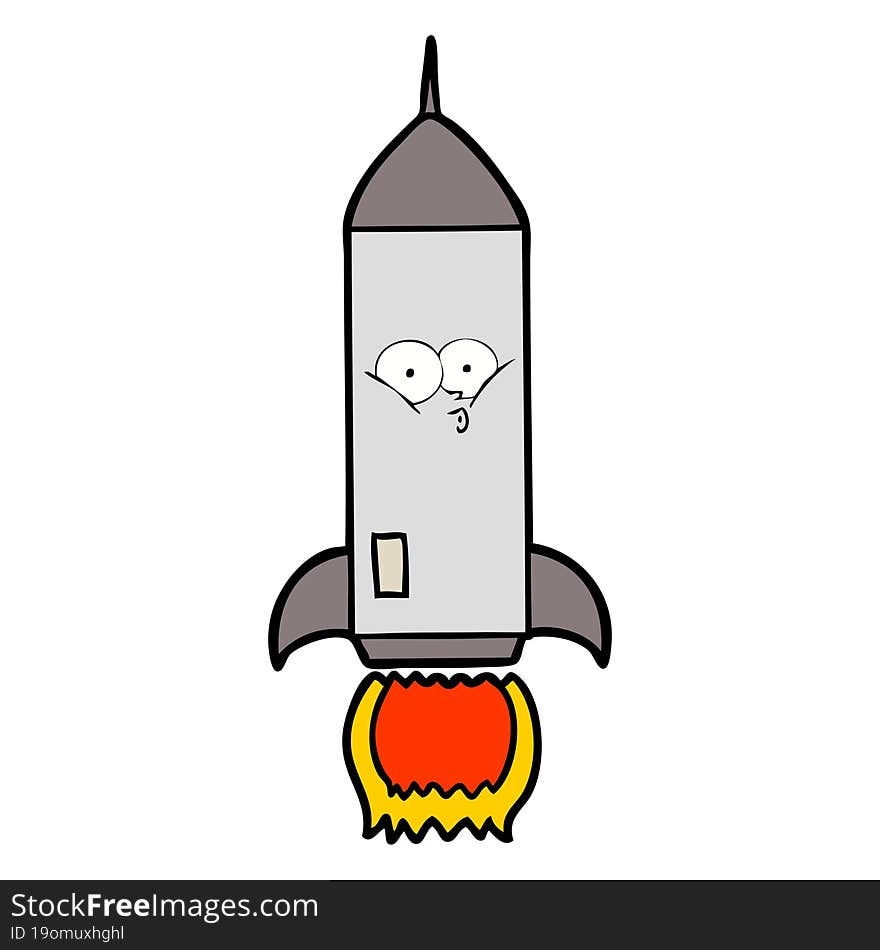 cartoon rocket. cartoon rocket