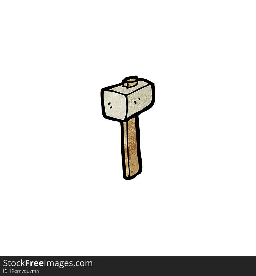 cartoon stone mallet