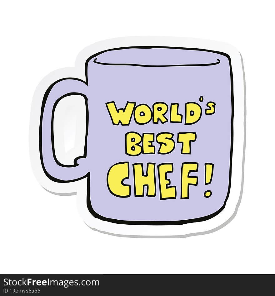 Sticker Of A Worlds Best Chef Mug