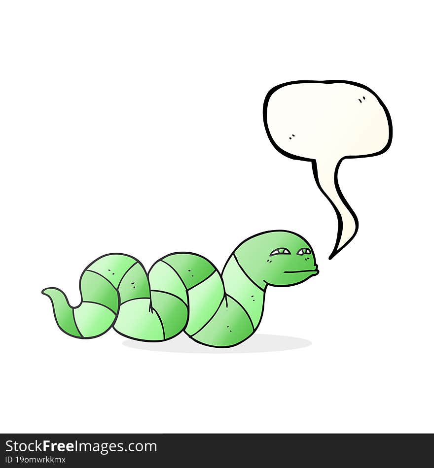 speech bubble cartoon snake