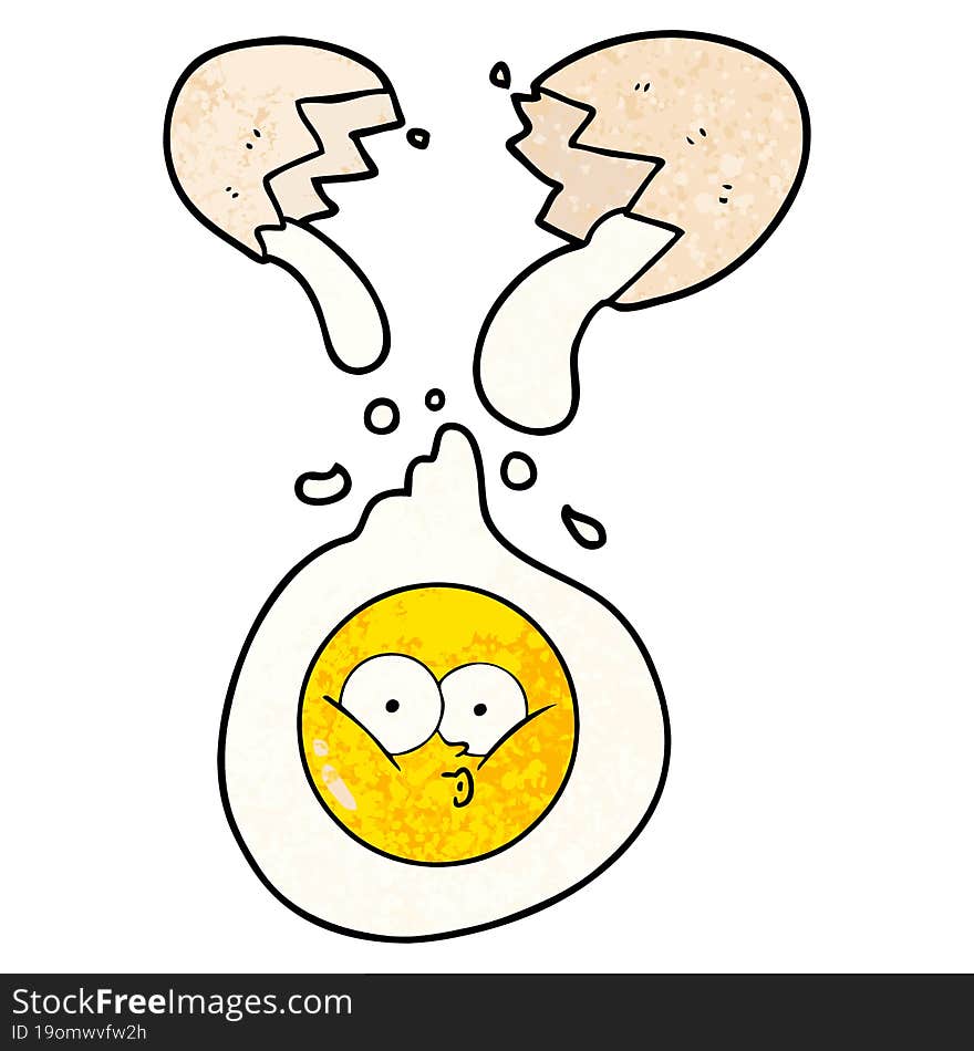 cartoon cracked egg. cartoon cracked egg