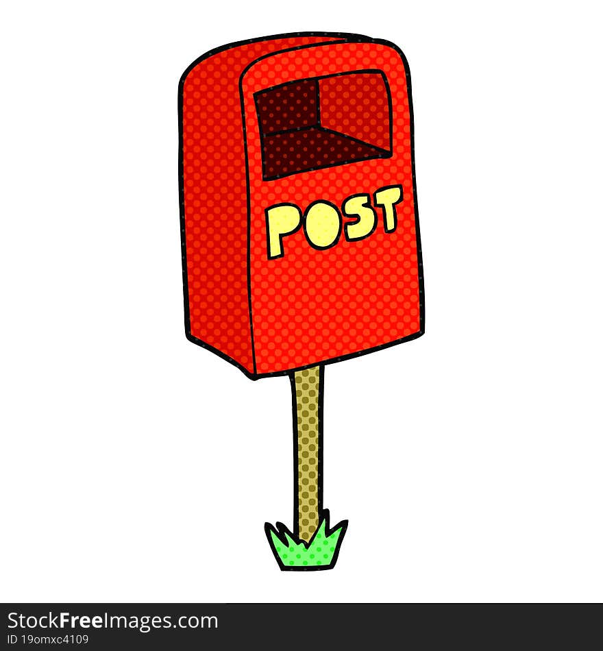 cartoon post box