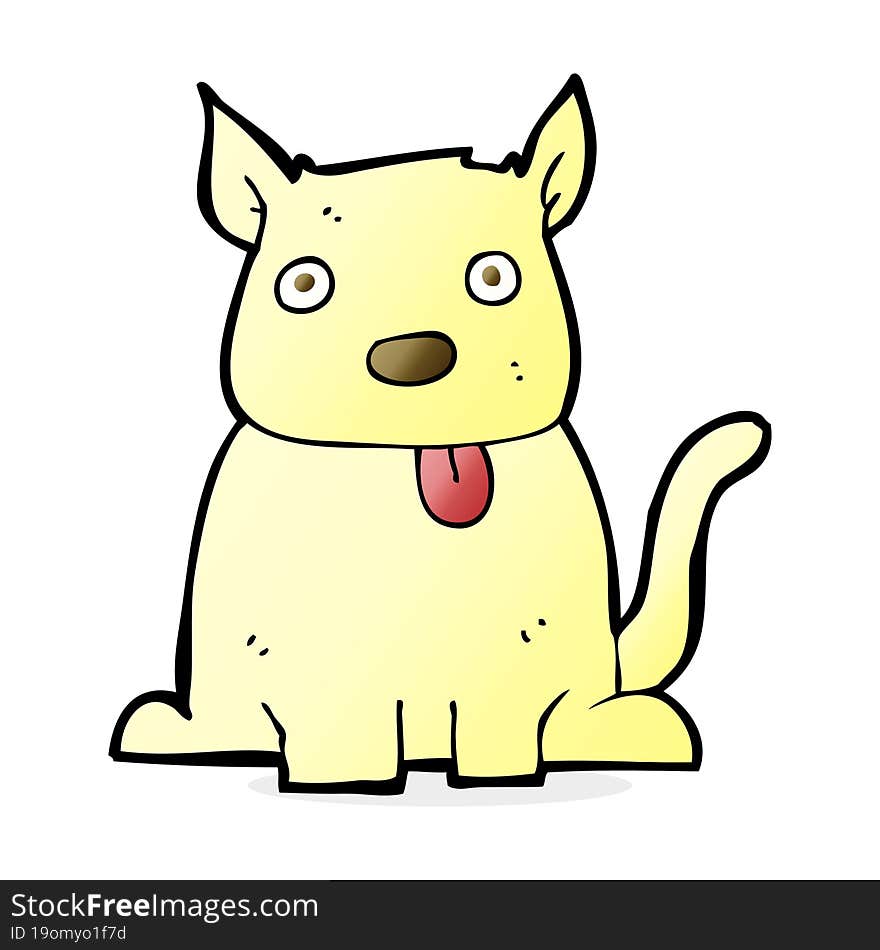 cartoon dog sticking out tongue