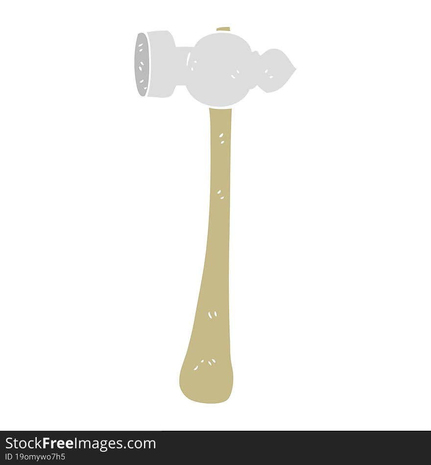 flat color illustration of a cartoon hammer