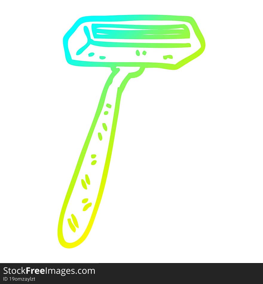 Cold Gradient Line Drawing Cartoon Disposable Razor