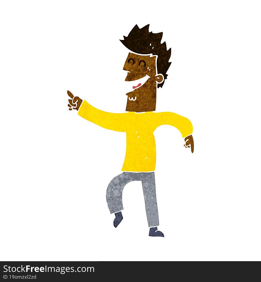 Cartoon Man Pointing And Laughing