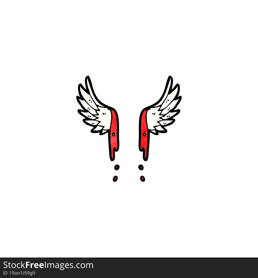 cartoon angel wings