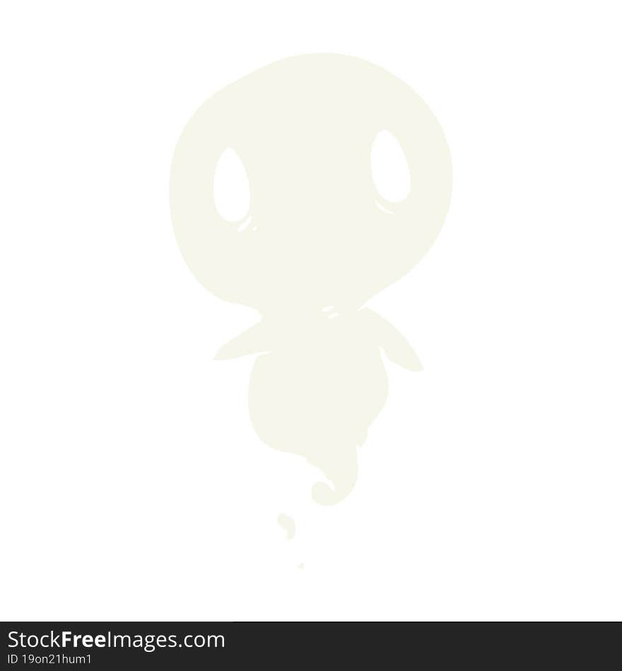 cute flat color style cartoon ghost