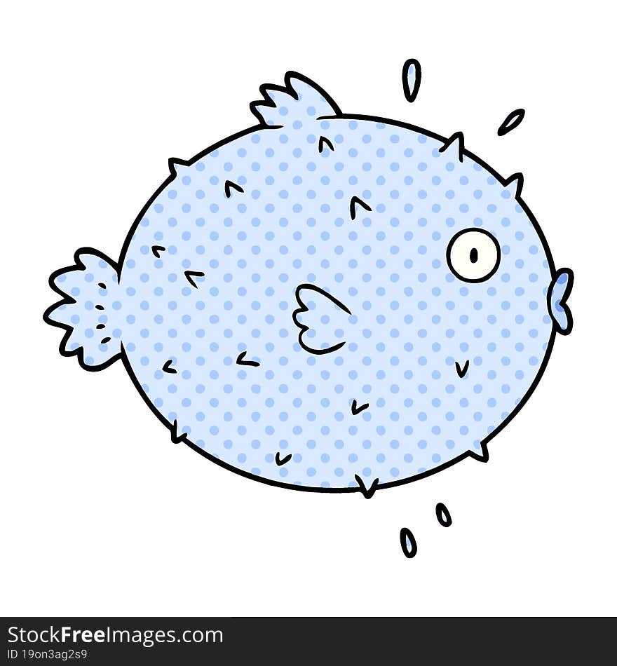 cartoon puffer fish. cartoon puffer fish