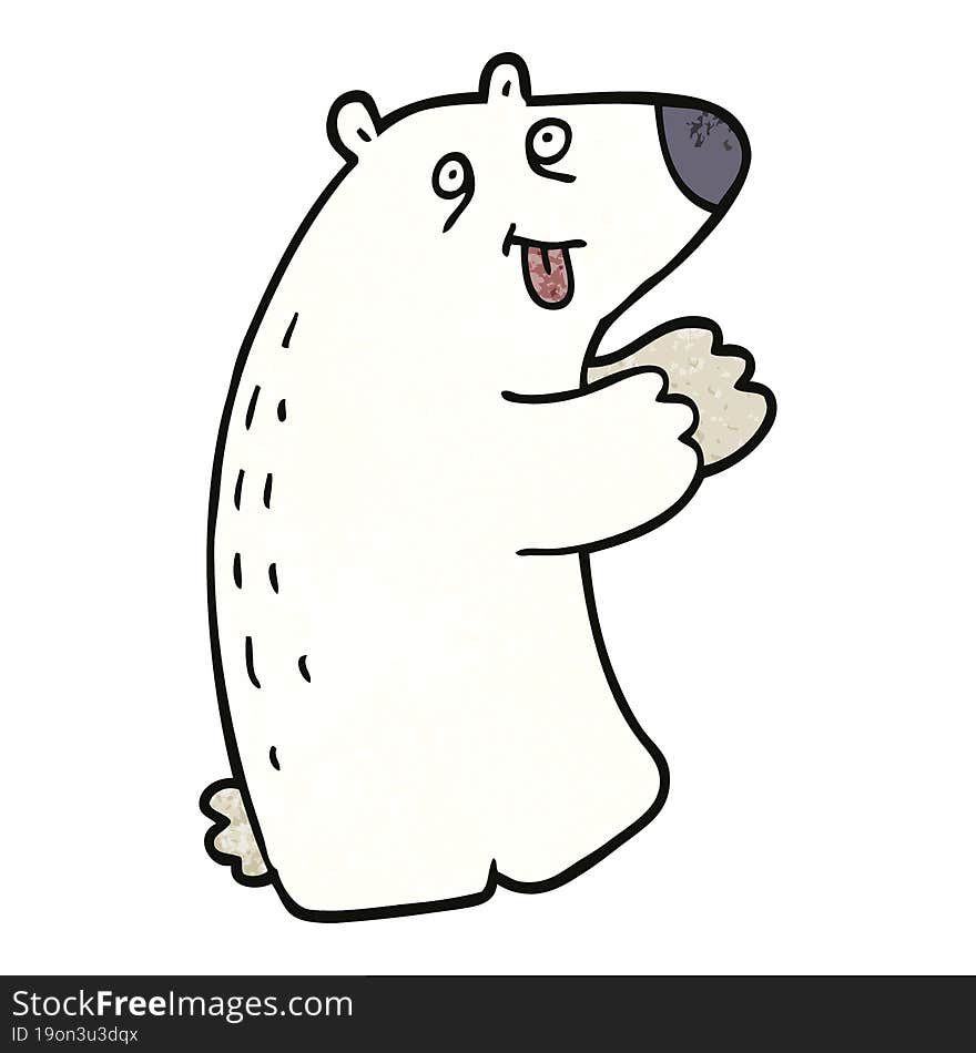 Cartoon Doodle Polar Bear