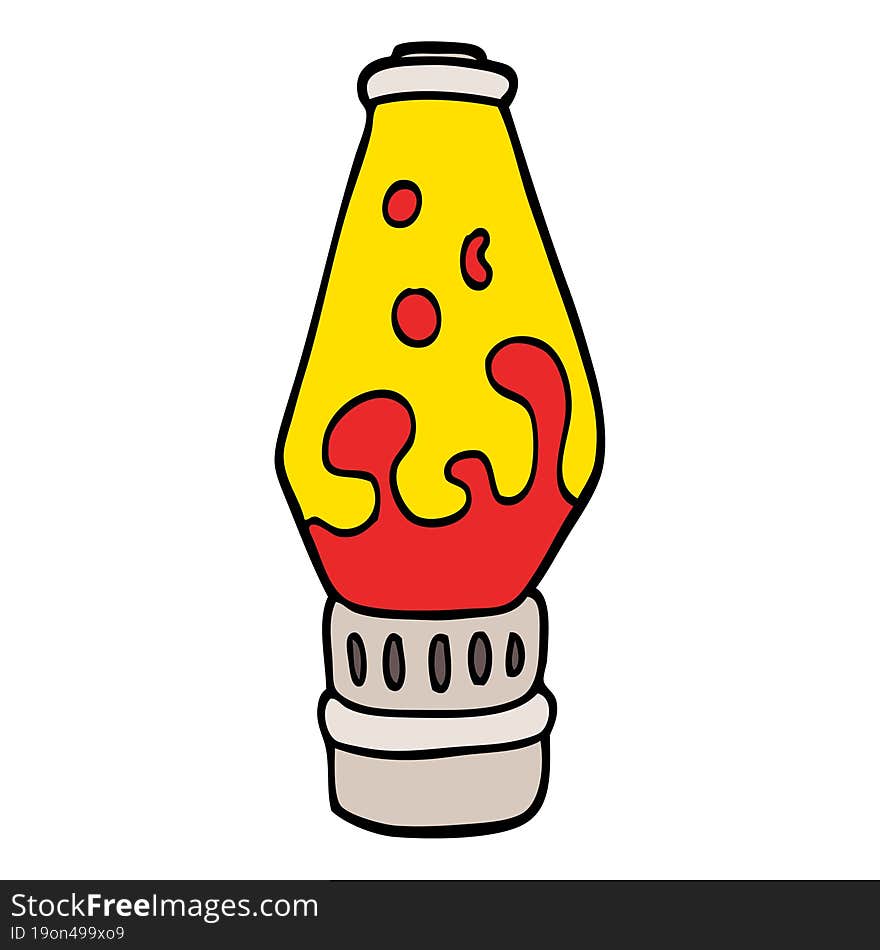 Hand Drawn Doodle Style Cartoon Lava Lamp