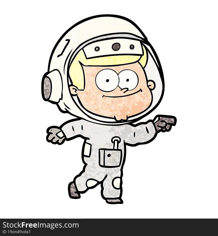 happy astronaut cartoon. happy astronaut cartoon