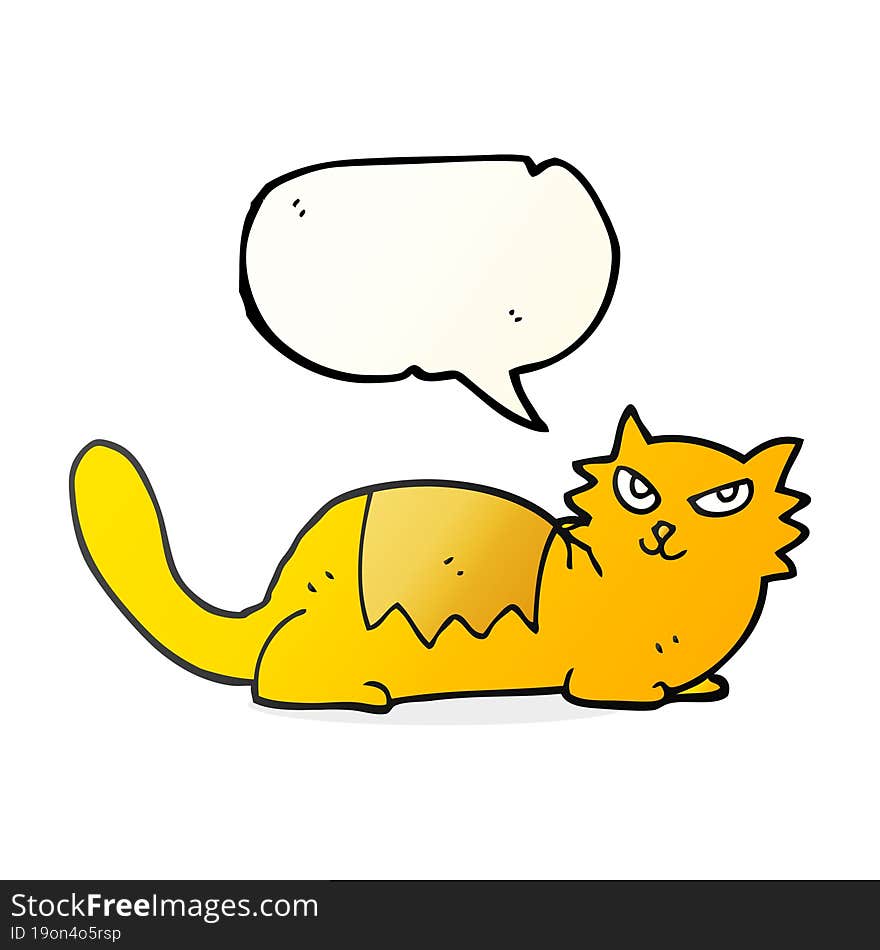 speech bubble cartoon cat