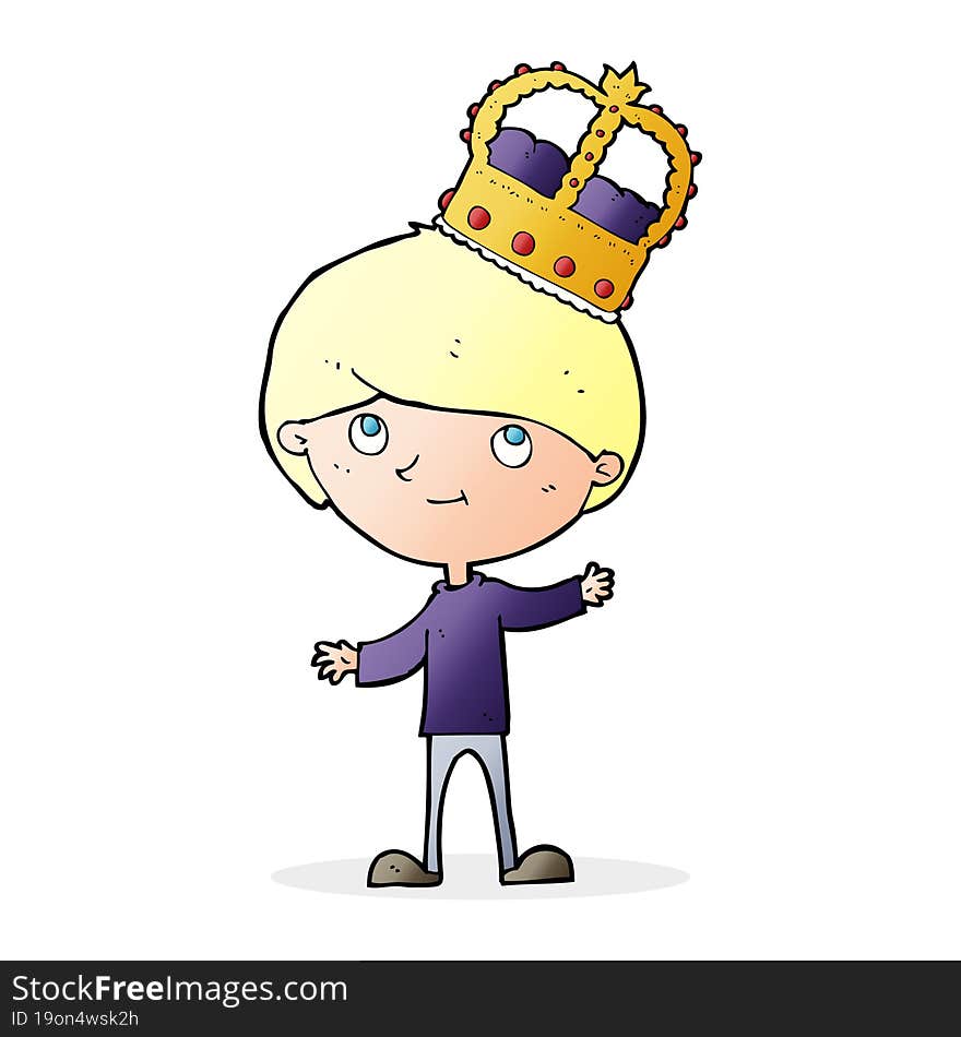 Cartoon Person Wearing Crown