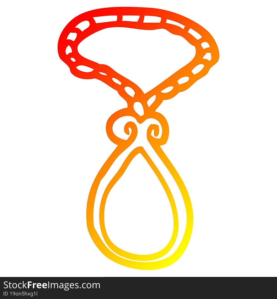 warm gradient line drawing cartoon pendant