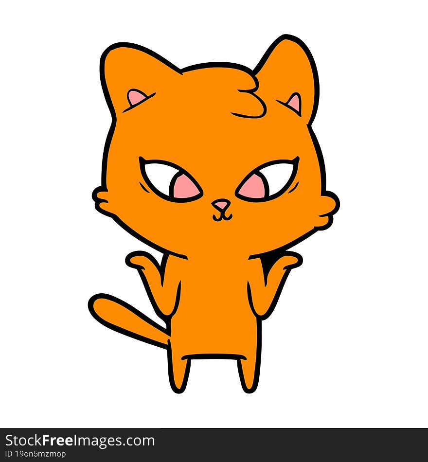 cute cartoon cat. cute cartoon cat