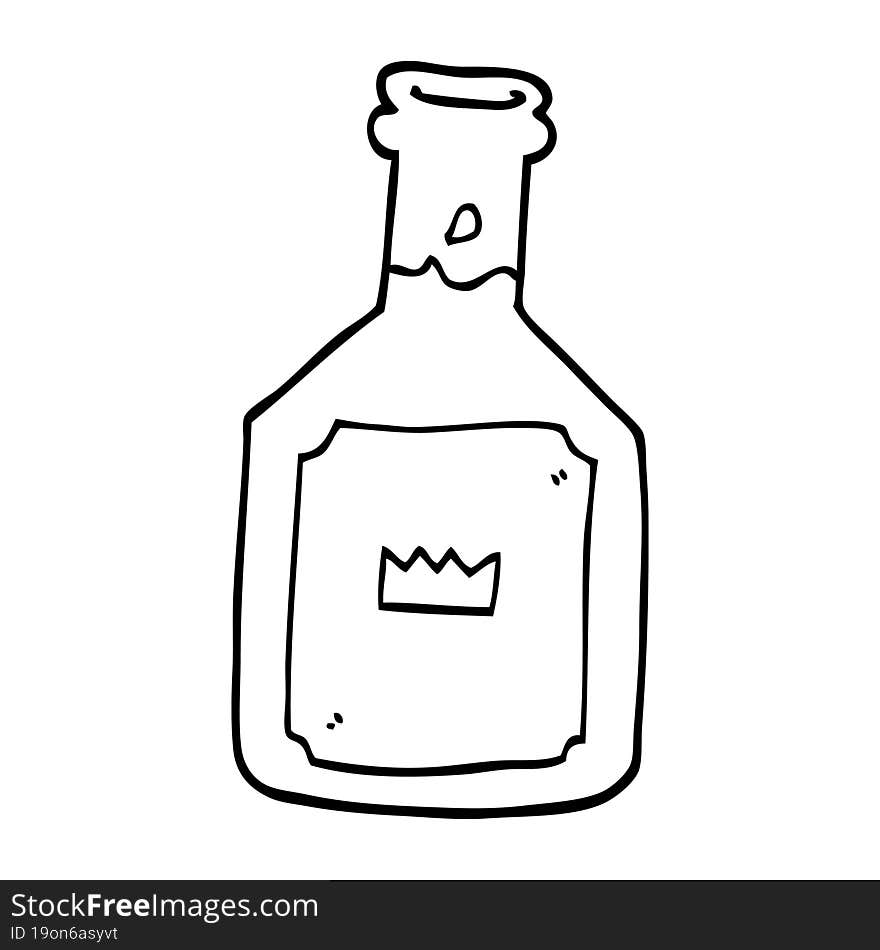 line drawing cartoon alcoholic drink