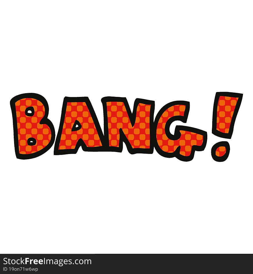 comic book style cartoon word bang