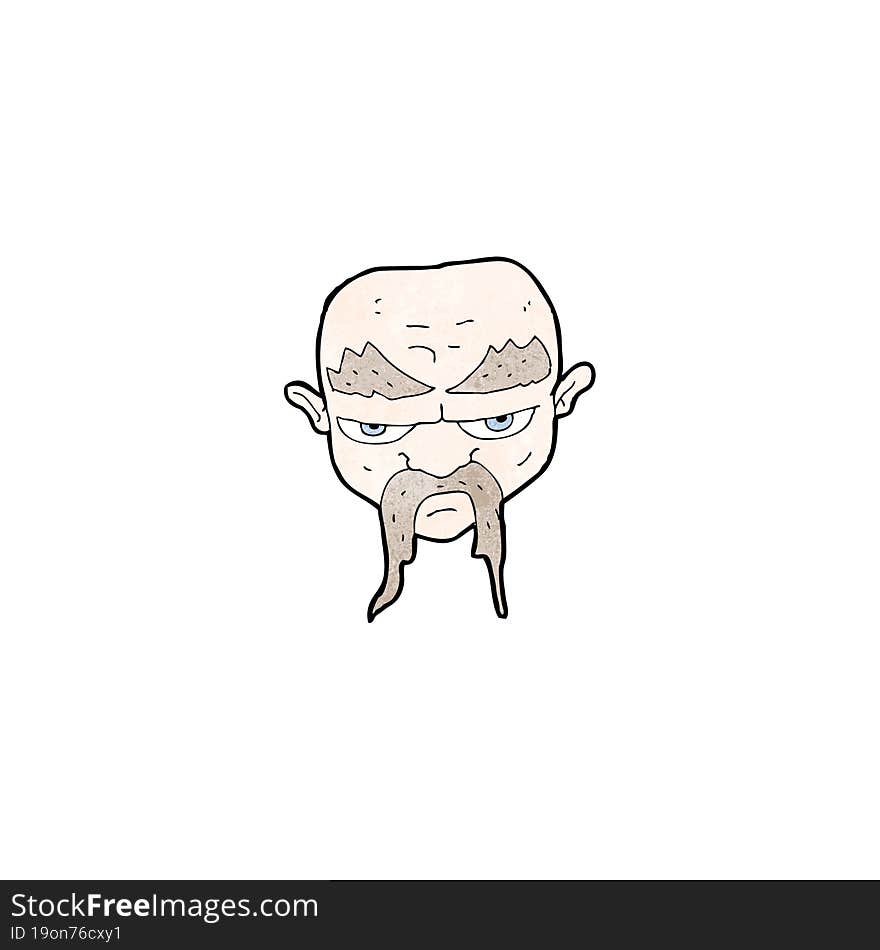 cartoon man with long mustache