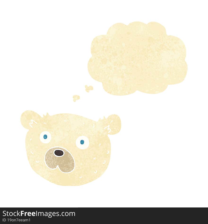 cartoon polar bear with thought bubble