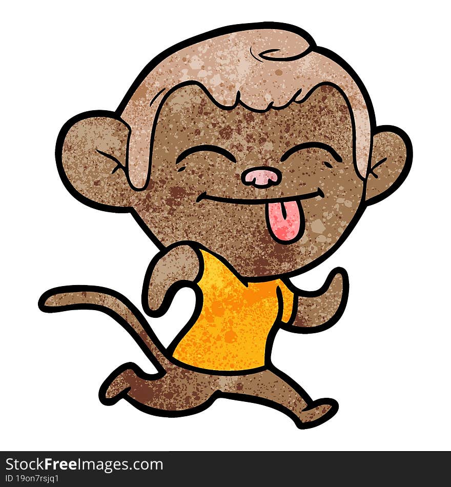 funny cartoon monkey. funny cartoon monkey