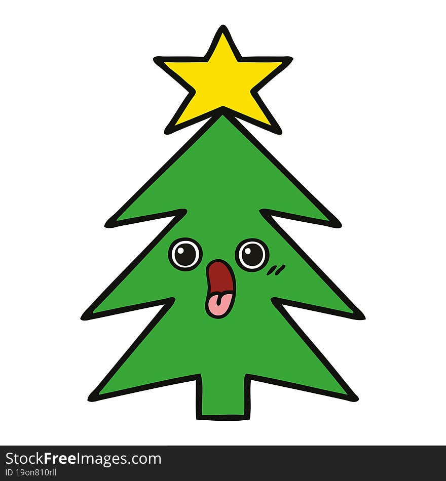 Cute Cartoon Christmas Tree