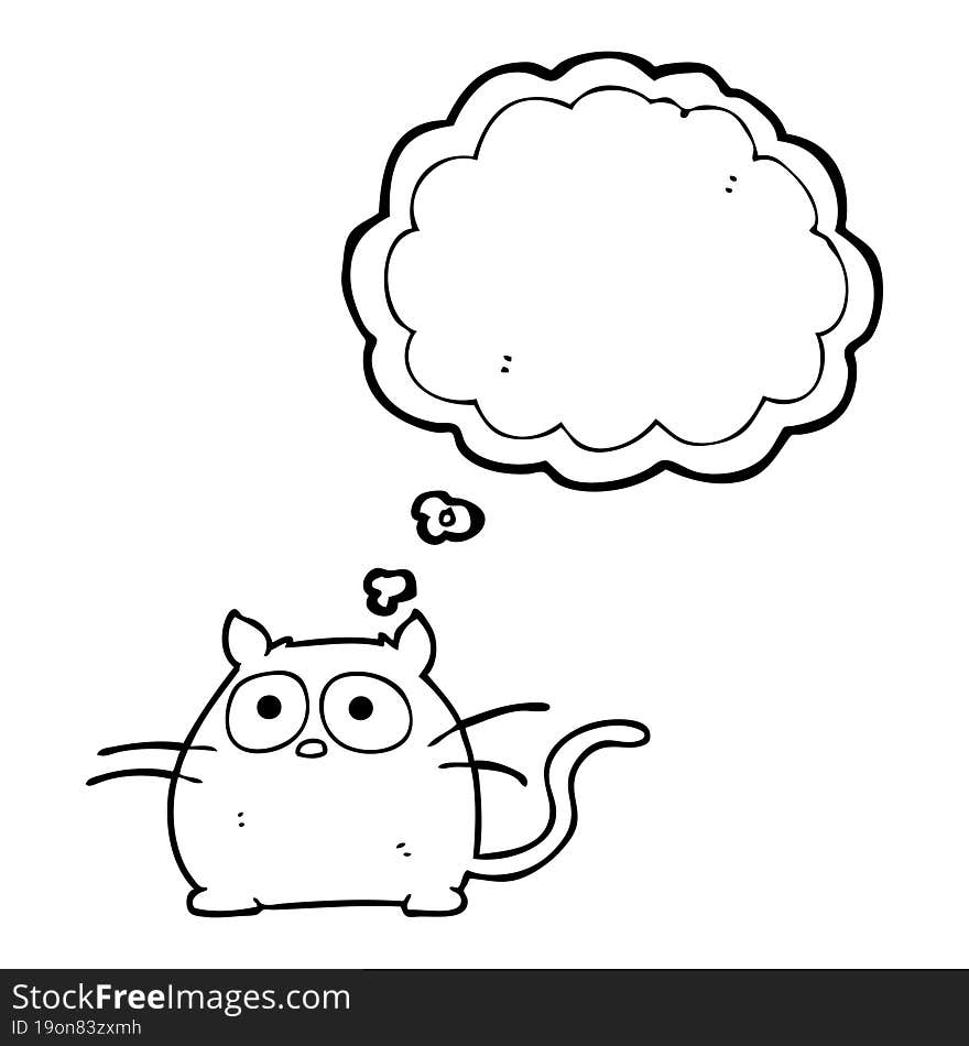 Thought Bubble Cartoon Cat