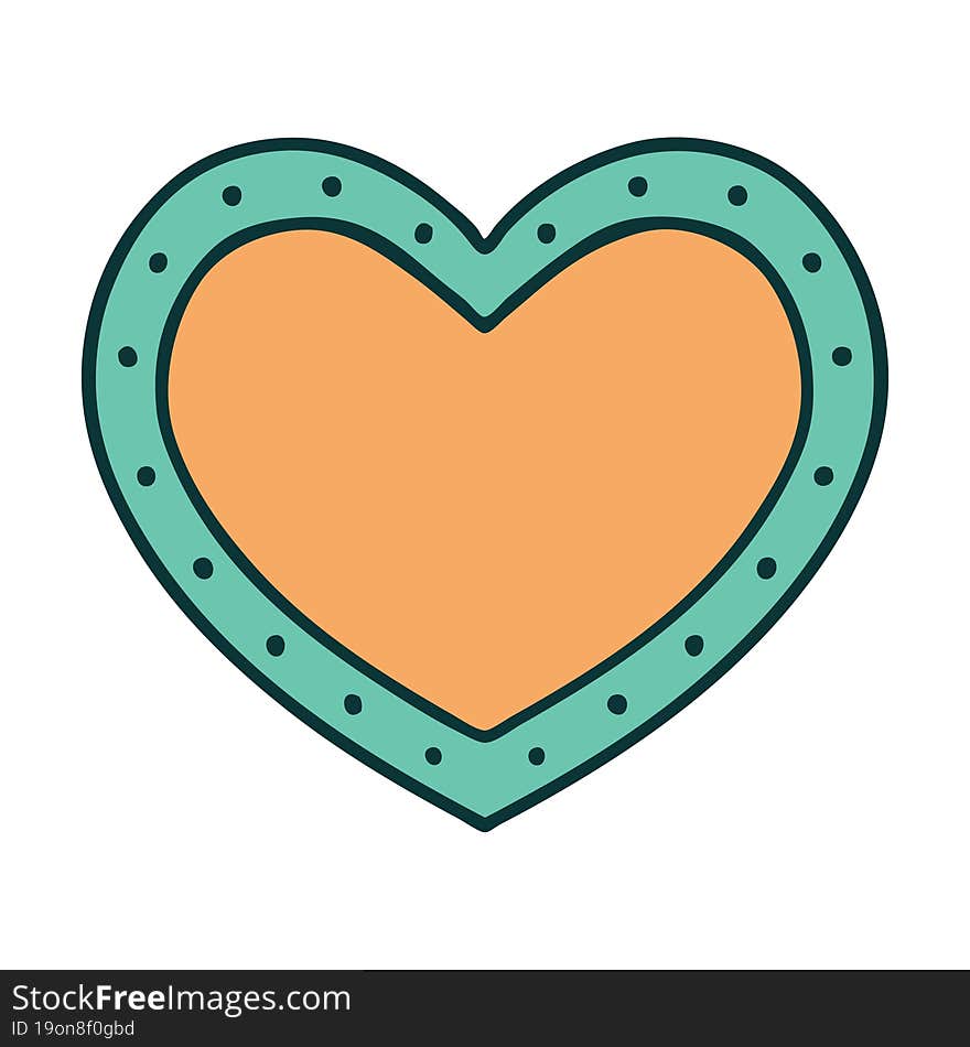 iconic tattoo style image of a heart. iconic tattoo style image of a heart