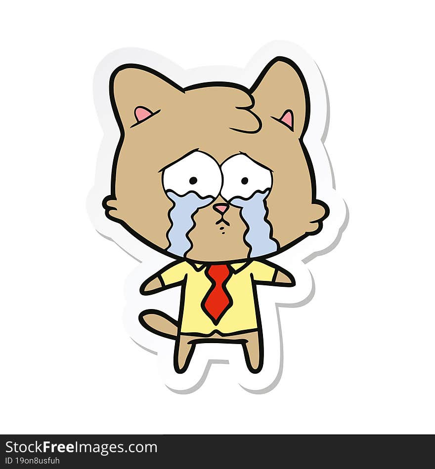 sticker of a cartoon cat