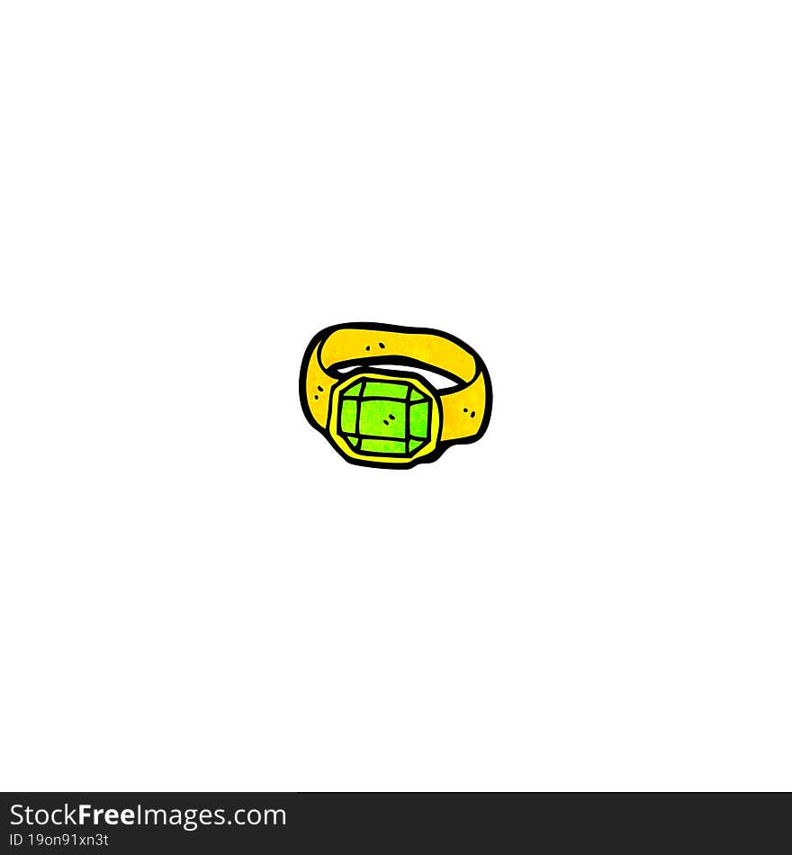 Cartoon Magic Green Ring