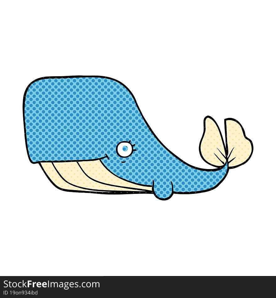 Cartoon Happy Whale