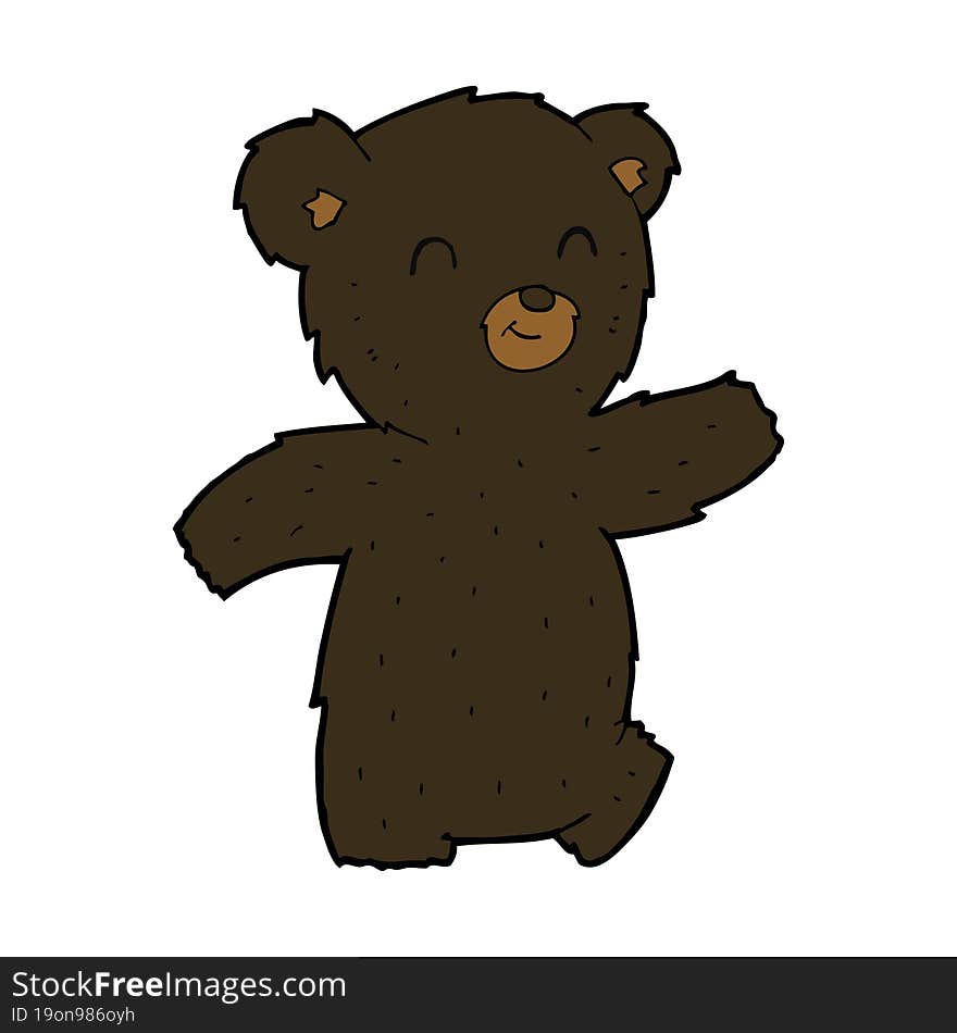 cute cartoon black bear