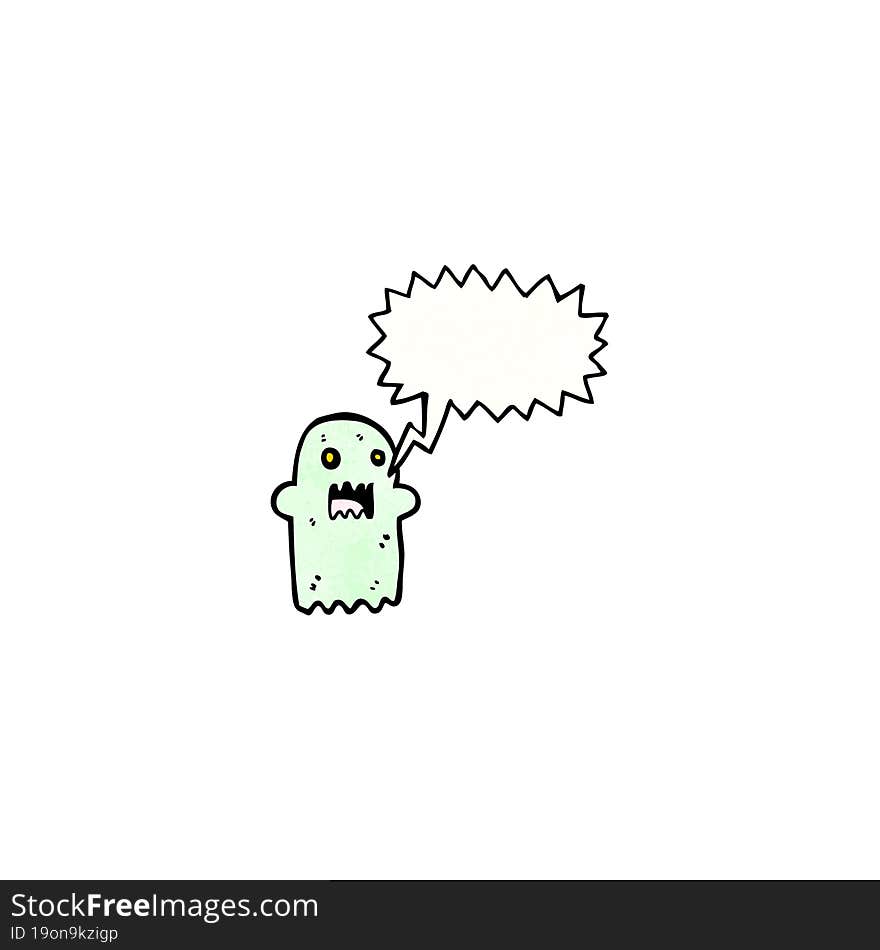 ghost with speech bubble